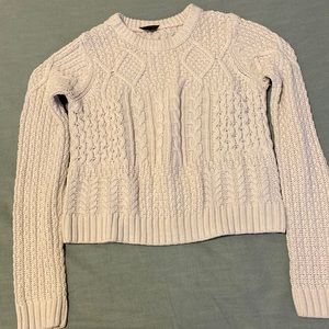 Topshop cozy white cropped sweater, size M